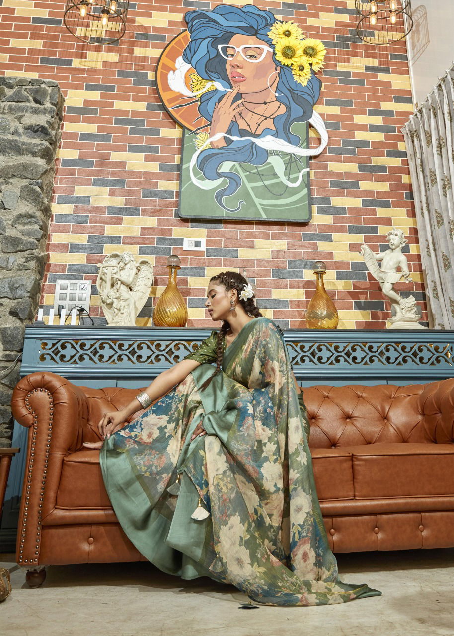 Triveni Kantara Fancy Ethnic Wear Wholesale Printed Saree Catalog